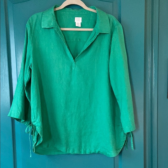 SIGRID OLSEN 100% Linen Top Size XL - Picture 1 of 7
